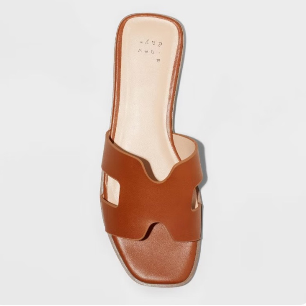 Women's Nina Slide Sandals - A New Day, COGNAC color, NWT, Size 10